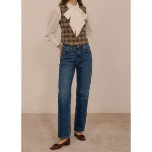 GAP 90s Loose Mid Rise Jeans Women's Dark Wash Relaxed Leg Denim Size 26